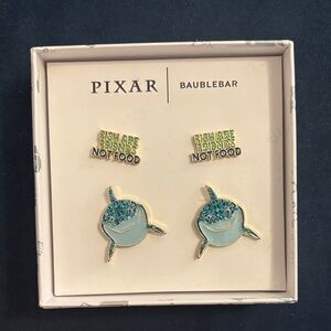 Disney Pixar BaubleBar Finding Nemo Shark Earrings New with Box!